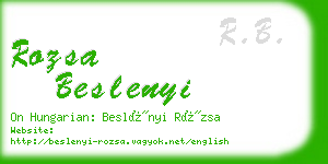 rozsa beslenyi business card